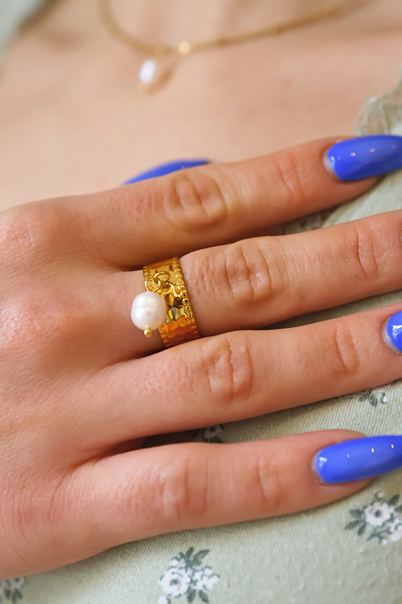 Bague Breloque Perle d'Eau Douce