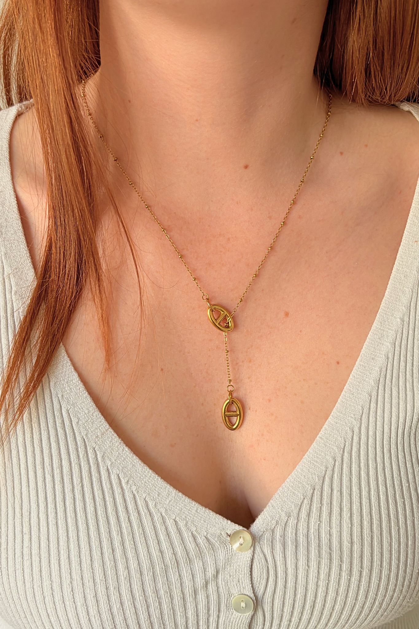 Collier à Maillons Dorés Y
