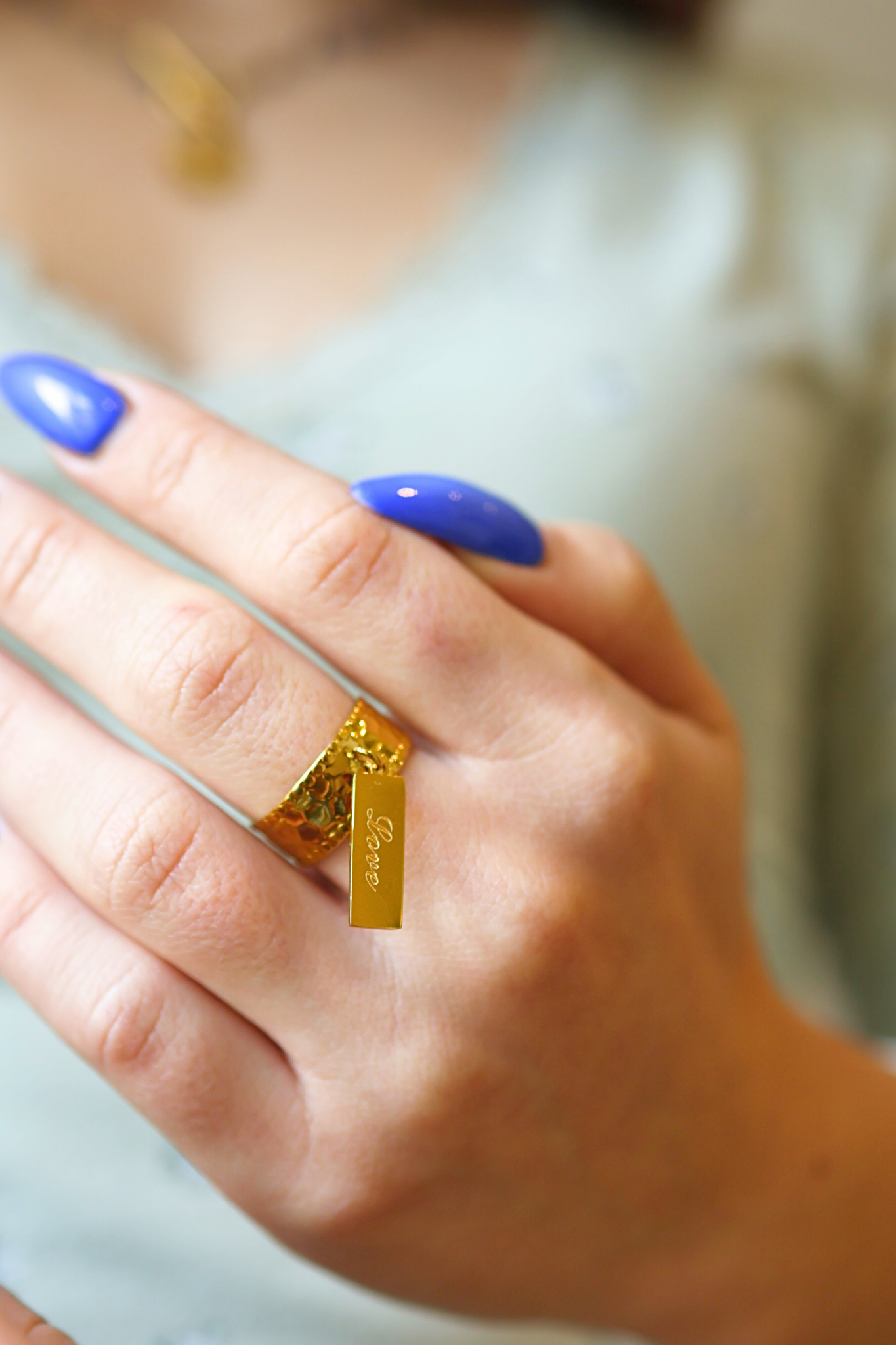 Bague Breloque Gravure Love