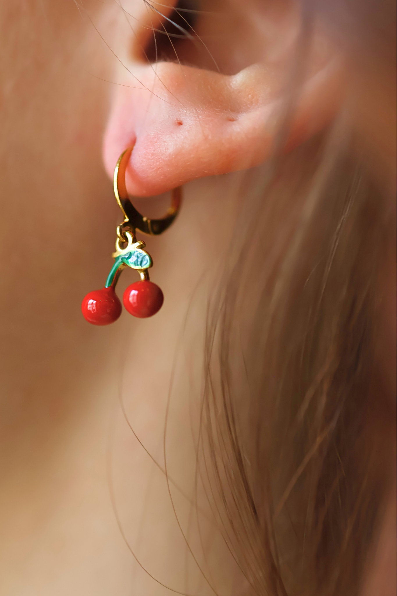 Boucles d'Oreilles Cerises