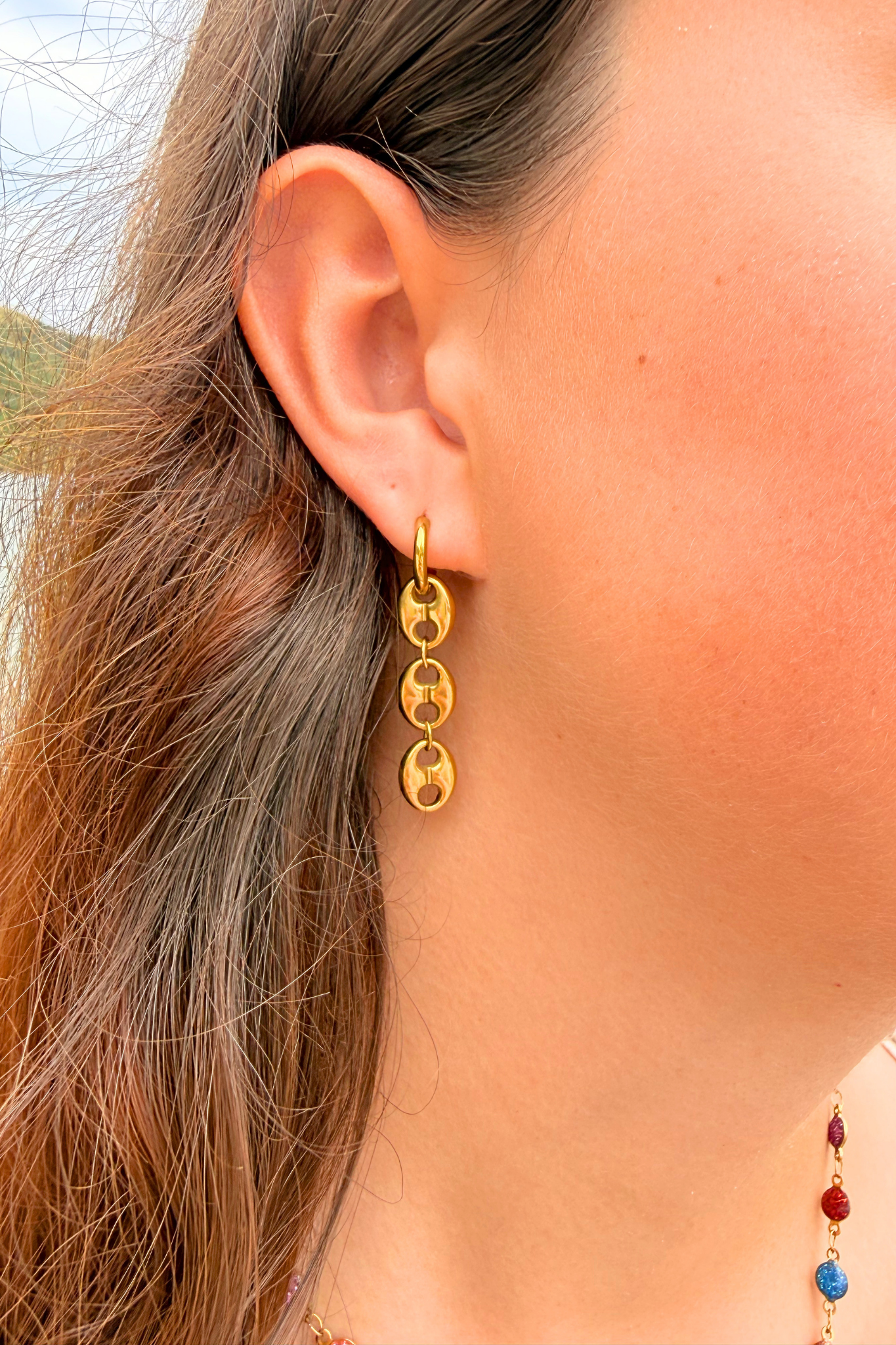 Boucles d'Oreilles Grain de Café