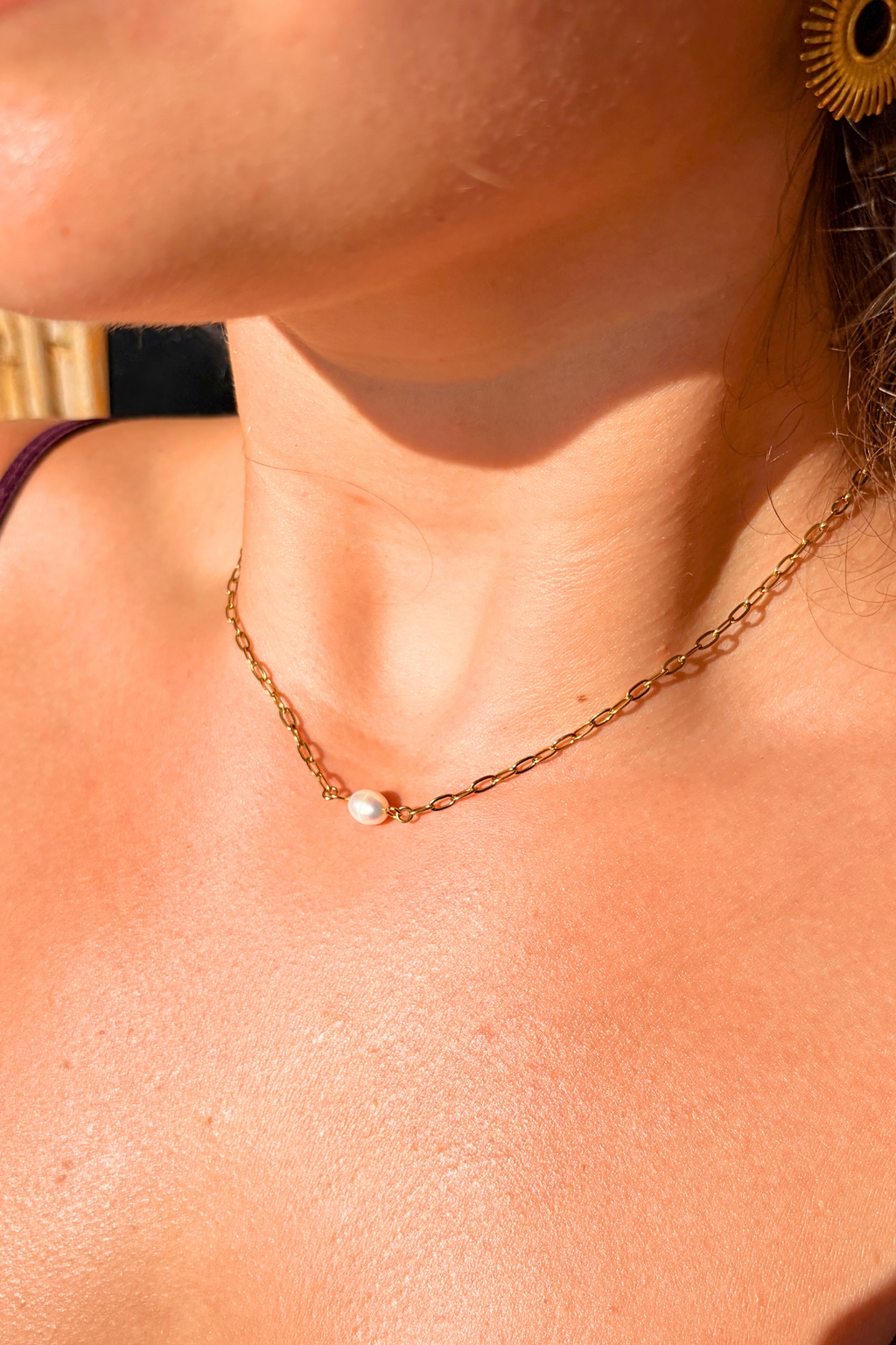 Collier Perle d'Eau Douce Blanche