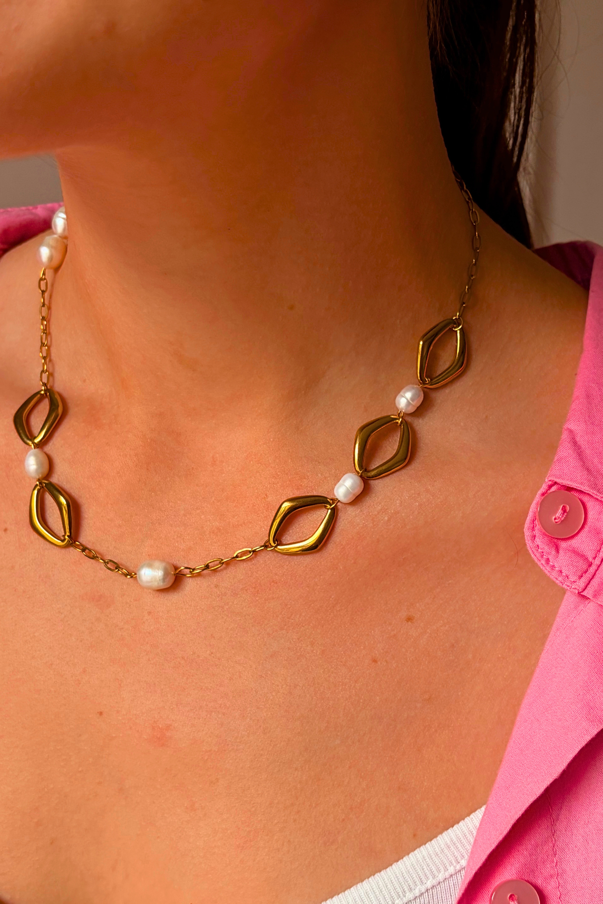 Collier Zoé Perles Eau Douce (Version Asymétrique)