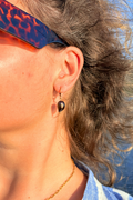 Boucles d'Oreilles Perle d'Eau Douce Noire