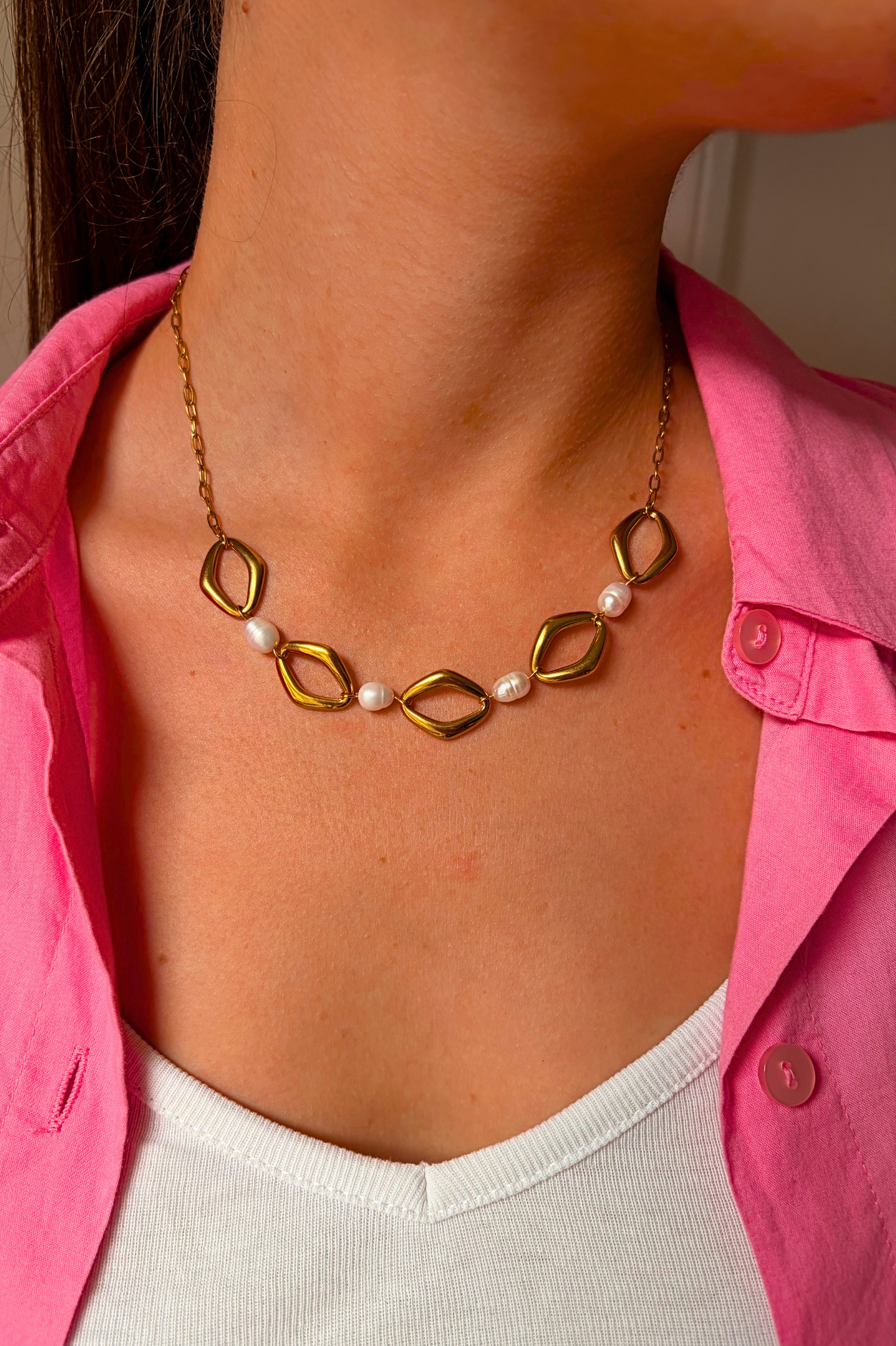 Collier Zoé Perles Eau Douce (Version Symétrique)
