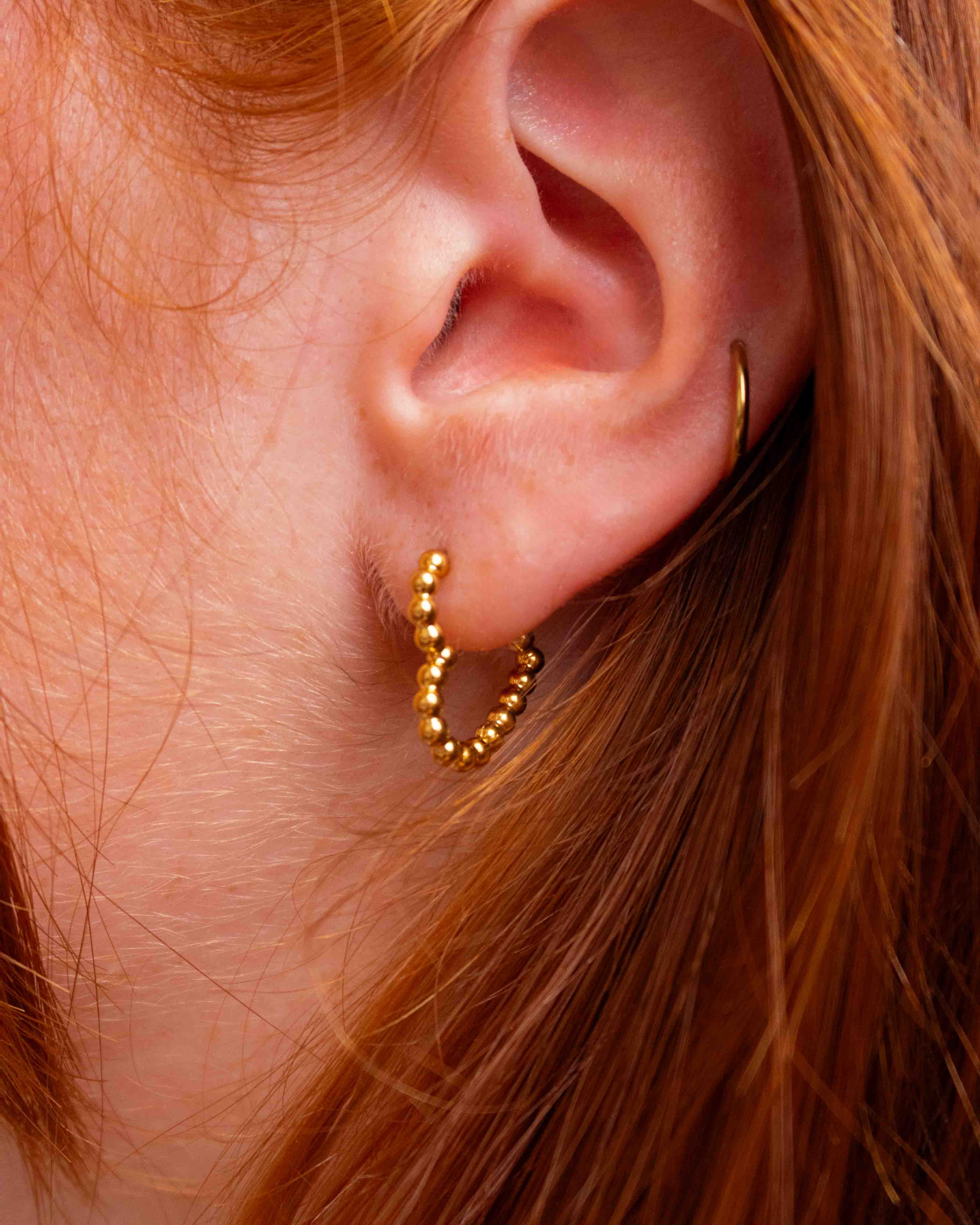 Anneaux Coeurs Dorés