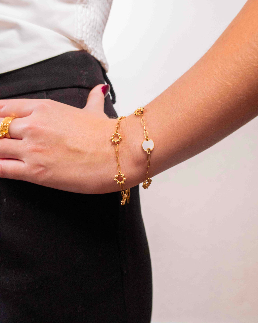 Bracelet Stella Nacres Doré
