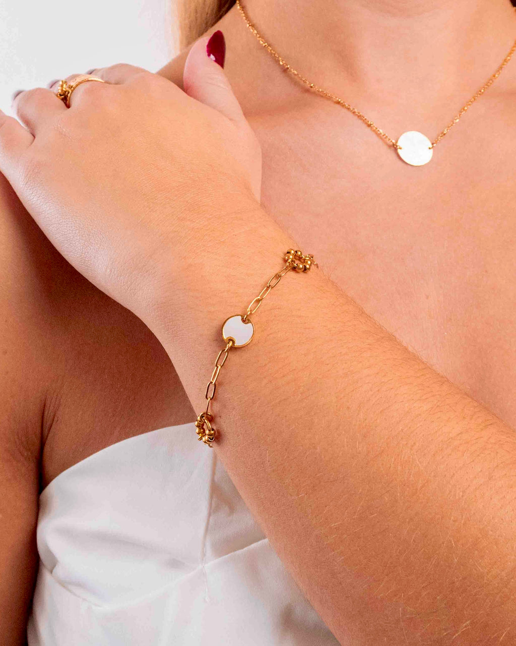 Bracelet Stella Nacres Doré