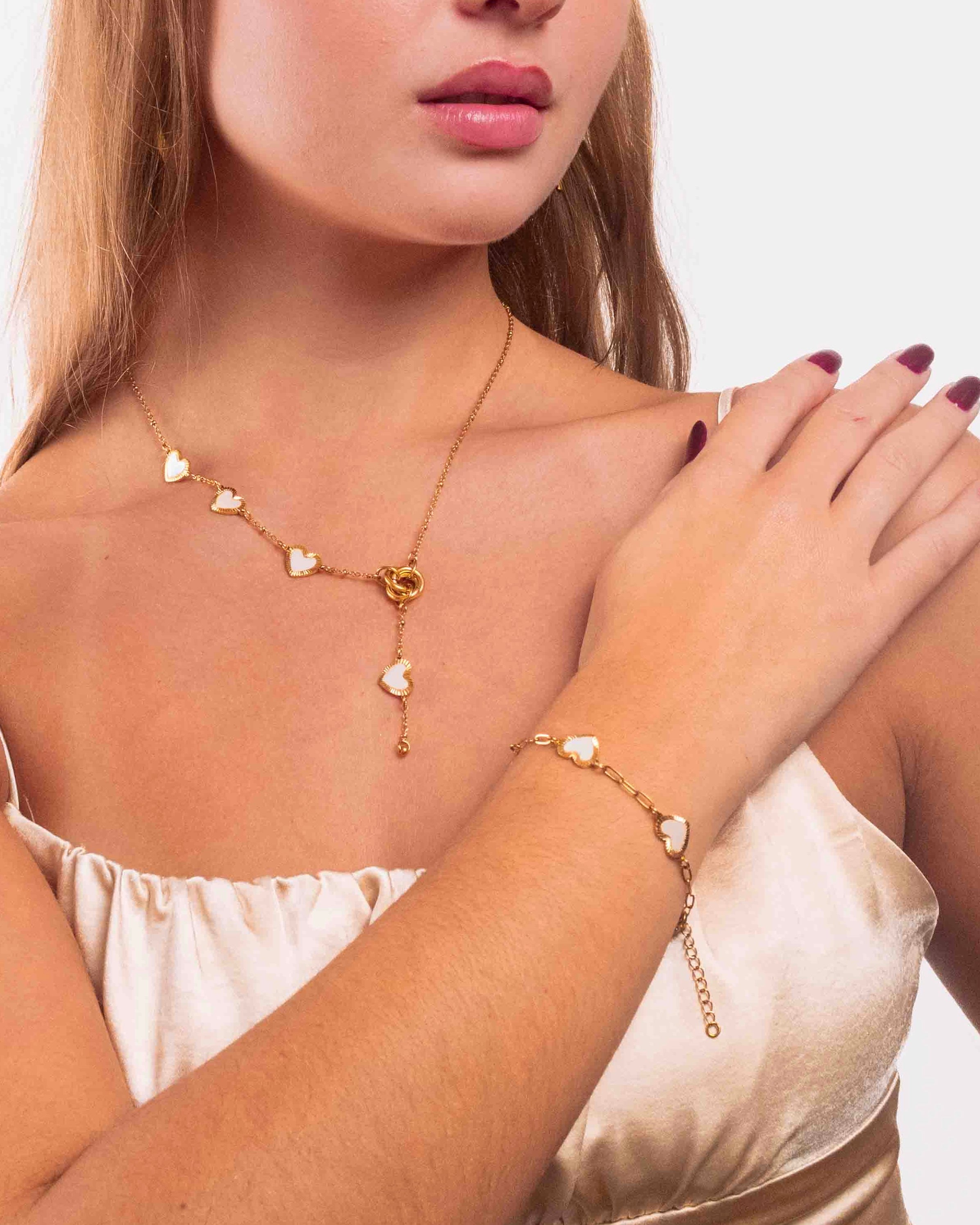 Bracelet Nacre 4 Coeurs