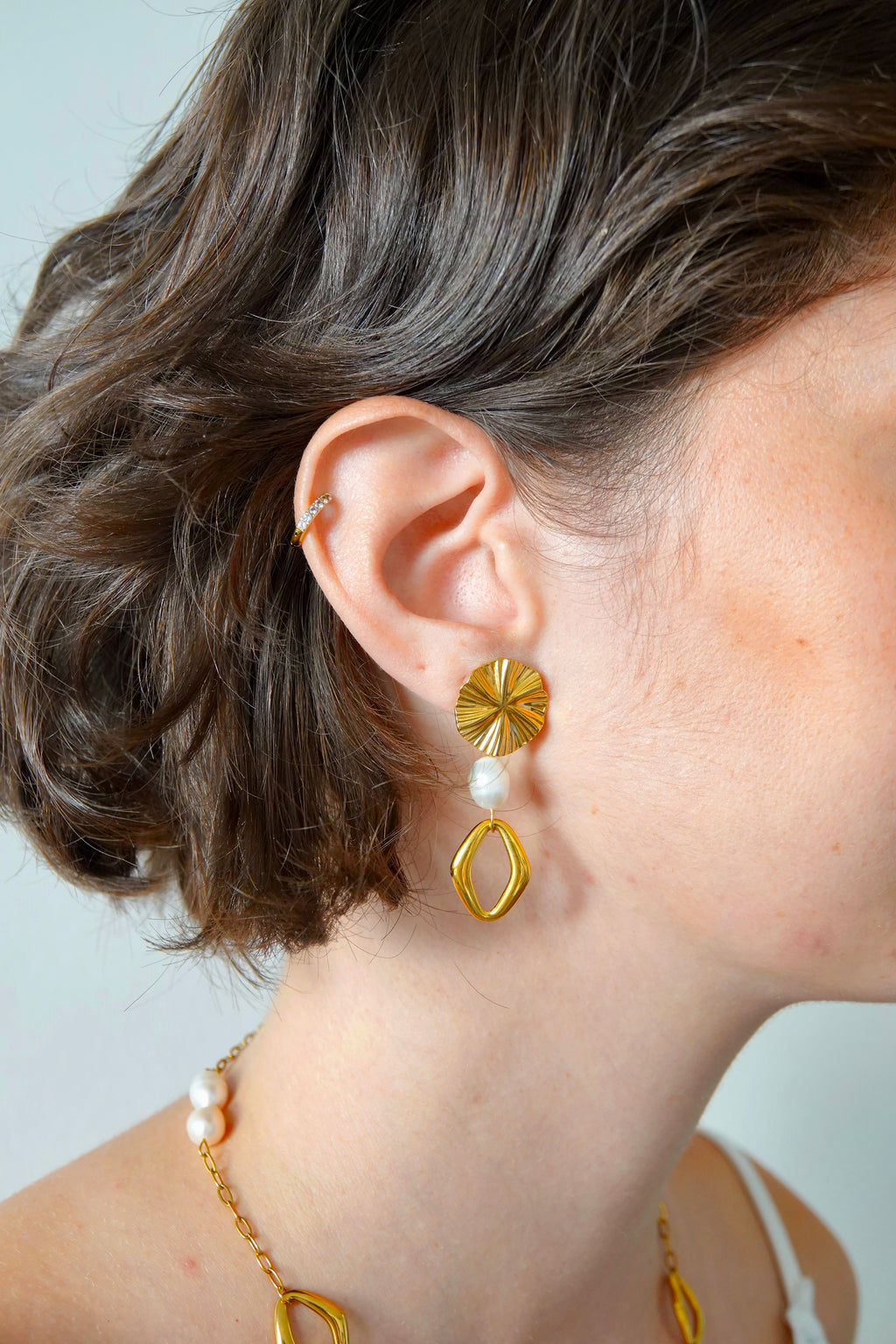 Boucles d'Oreilles Zoé Perle Eau Douce